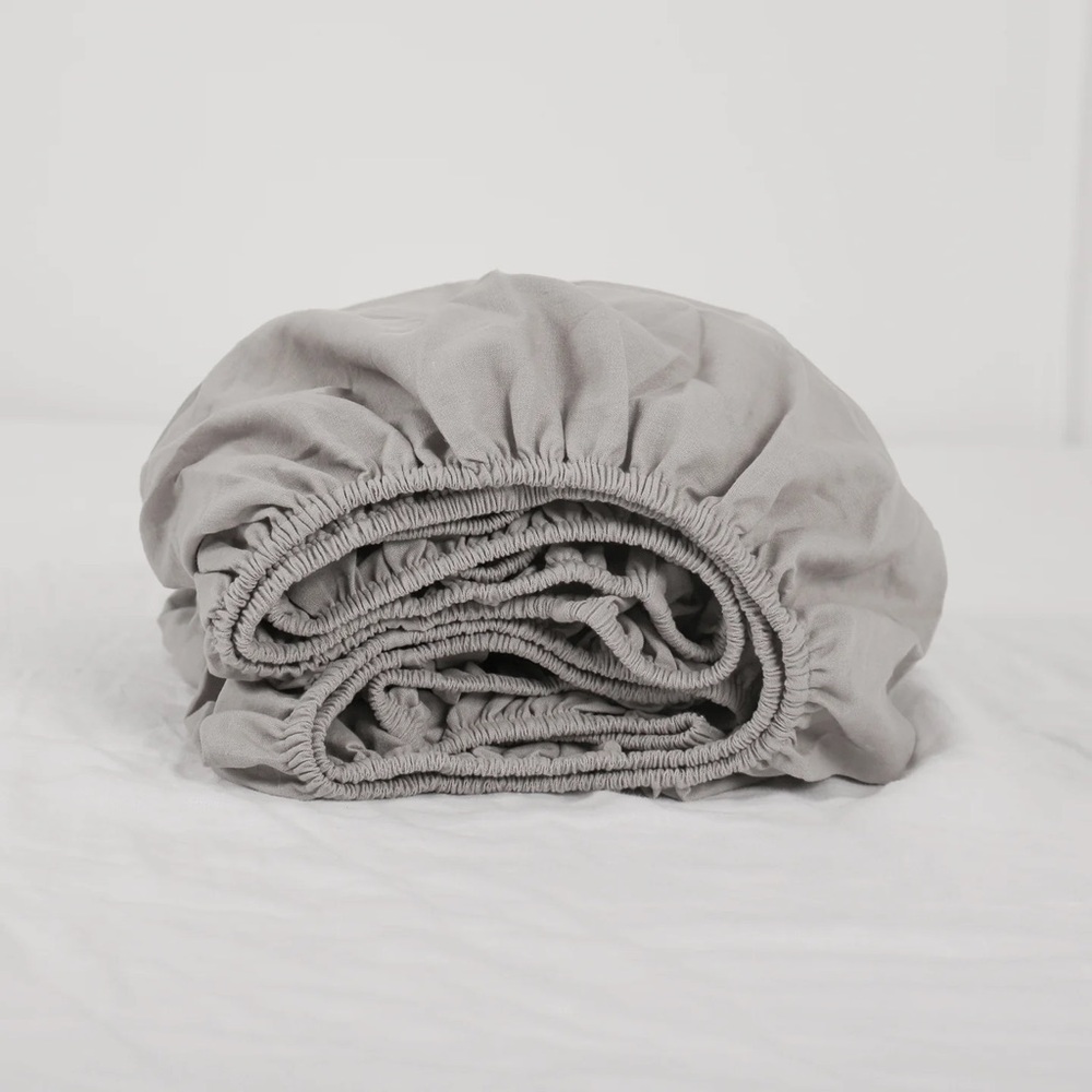 Muji washed cotton fitted sheet